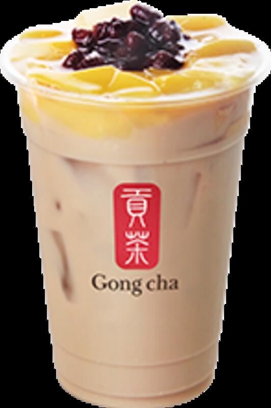 Fresh Milk Tea Red Bean And Pudding